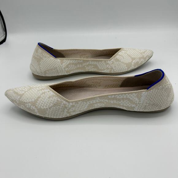 Rothy’s The Point Flats Lily Ivory Beige Knit Women’s Size 10.5 Sustainable - Picture 10 of 16